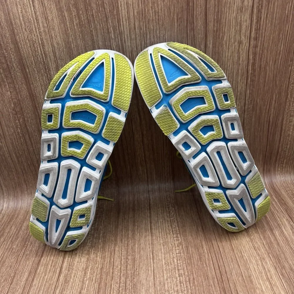 Altra Duo Running Shoes Womens 10 Blue Lime Green AFW1838F-4 Zero Drop Sneakers